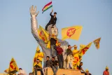 Partisans du PDK lors du meeting électoral à Erbil (25 septembre 2018).