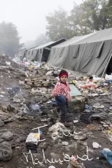 Mahmoud au camp de Berkasovo en Serbie, le 22 octobre 2015