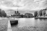 Paris: View of Notre-Dame and the Seine river