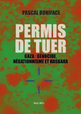 Couverture de livre avec fond coloré et titre en gras sur le conflit à Gaza.