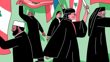La imagen muestra un grupo de personas que sostienen banderas de diferentes países. Están vestidos con trajes tradicionales y algunos llevan sombreros específicos de sus culturas. El fondo es de color verde, lo que resalta las figuras y las banderas que ondean. La escena transmite un sentido de unidad y celebración cultural.
